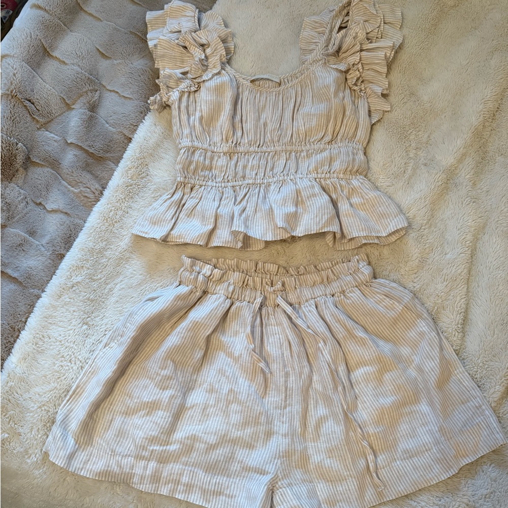 Ulla Johnson Cream Striped 2 piece